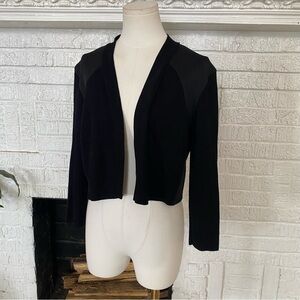 Calvin Klein Collection Black Cropped Open-Front Jacket